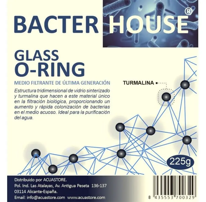 Canutillos Glass O-Ring con turmalina 225g